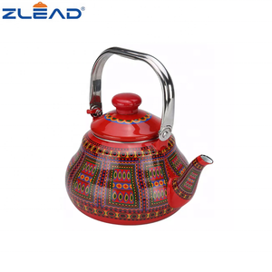 Bollitore per teiera smaltato stampato personalizzato 2L stili arabi bollitore da campeggio Emaye - Product Image 2