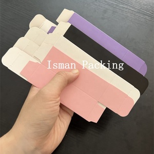 ISMAN Boîte de gloss à lèvres prête à être expédiée W28 H88mm Rose Blanc Noir Violet Emballage en papier Vente en gros Marque privée Prix d'usine - Product Image 2