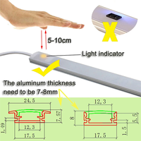 Module d'interrupteur intelligent à détecteur de mouvement infrarouge IR DC12V en PC, détection par geste de la main IP11