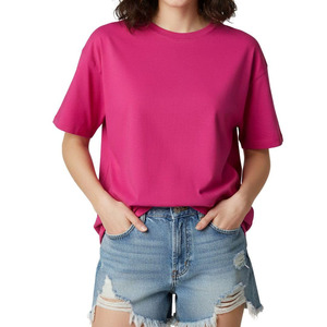 T-shirts personnalisés à col rond, coupe ajustée, style streetwear, hauts féminins, style classique, manches courtes, tissu respirant, tricoté - Product Image 1