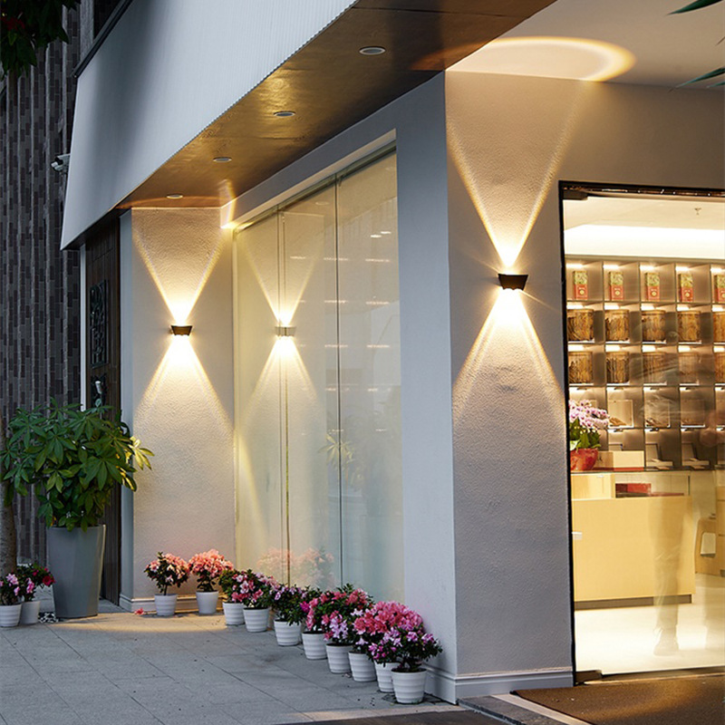 Luz LED de pared moderna impermeable IP65 Up Down 10W iluminación exterior hogar Hotel tienda pasillo porche aplique lámparas de pared AC 220V 110V