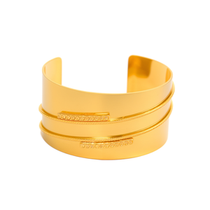 Fashion Cuff <b>Bracelets</b> 316L Stainless Steel PVD Gold Plating Sustainable Resistant - Product Image 2
