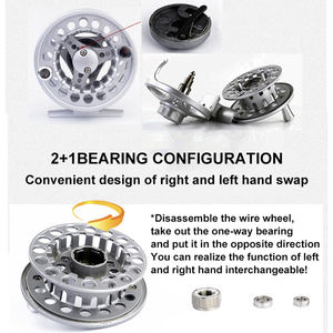 Fabricante de aparejos, venta al por mayor, carretes de pesca de Metal, carrete de hielo anticorrosión de Metal completo, accesorios de pesca, carrete de pesca con mosca - Product Image 3