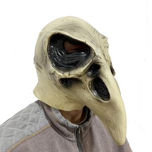 Masque <span class=keywords><strong>de</strong></span> crâne <span class=keywords><strong>de</strong></span> corbeau effrayant en latex, masque fantaisie <span class=keywords><strong>de</strong></span> squelette intégral pour Halloween, accessoires <span class=keywords><strong>de</strong></span> fête d'horreur - Product Image 4
