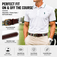 Ceintures de golf en cuir véritable de luxe pour hommes, enfants, jeunes et adultes, avec boucle à ardillon, personnalisation complète du logo et du design de l'emballage