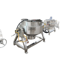 Marmite de cuisson verticale en acier inoxydable 100L, chauffage électrique ou à vapeur, mélangeur pour sauces, confitures, sucre