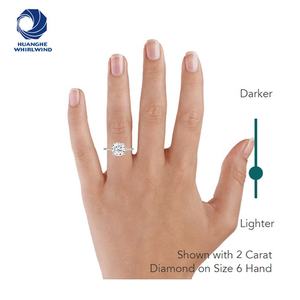 Personnalisé Gia Igi Cvd HPHT Lab Grown Diamond 10K 14k 18k Solid Gold White Gold Rings Bague de fiançailles de mariage Bijoux pour femmes - Product Image 5