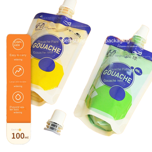 Pigment de <span class=keywords><strong>gouache</strong></span> Minghua 100 ml en sachet blanc, complément en gros pour peinture sur toile, origine CN ZHE, pour les plus de 6 ans - Product Image 2