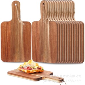 Acacia <b>Wood</b> Cutting Board Set Rectangle Solid <b>Wood</b> Kitchen Chopping <b>Block</b> With Lanyard Design - Product Image 2