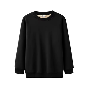 เสื้อฮู้ดผู้ชายผ้ากำมะหยี่ขนแกะสำหรับฤดูหนาว แบบสวมหัว ไซส์ใหญ่พิเศษ คอโอ ทรงโอเวอร์ไซส์ เนื้อผ้านุ่มฟู ซักแล้วไม่หด สีพื้น - Product Image 1