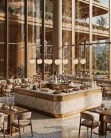 Mobilier de luxe pour hôtels et restaurants : Banquettes en cuir sur mesure et tables de restaurant pour projets hôteliers, salons, cafés et boutiques (surface de 500 m²)