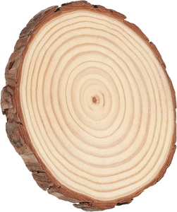 Tranches de bois naturelles écologiques non finies, ovales, 5-6 cm, autoportantes, pour dessous de verre peints, artisanat DIY, décorations de Noël et de maison - Product Image 4