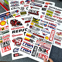 Feuille d'autocollants en vinyle personnalisée pour publicité extérieure, logos, étiquettes décoratives, découpées, pour moto, vélo, bagages, ordinateur portable, voiture, dessins animés