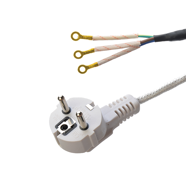 Copper conductor cotton sheath braided AC power cord cable Copper conductor cotton sheath braided AC power cord cable
