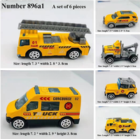Fengqi Mini Coche de Policía y Ambulancia Todoterreno de Rueda Libre Mixta, Juguetes de Aleación Fundida a Presión, Escala 1:55, Serie A1 para Niños
