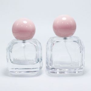 Best Price Empty pink Crimp Perfume <b>Oil</b> <b>Bottle</b> 30ml 50ml 100ml Round with Packing Box Screen Printing Refillable Eco-friendly - Product Image 2