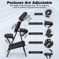 Table de massage pliable moderne personnalisable (OEM) en cuir PU avec éponge haute densité, légère et portable pour usage commercial en salon
