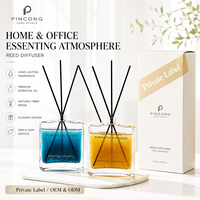 Fournisseur de diffuseurs de parfum en verre coloré avec paillettes, OEM ODM, luxe, avec emballage personnalisé