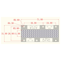 Modules LED UV COB 176W 30/60° 385/395/405nm 71x31mm 12-14W/cm avec puce UVA sur substrat en cuivre IP20 pour la polymérisation de colle UV d'imprimante 3D