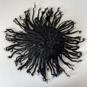 EMEDA caja negra africana <span class=keywords><strong>trenzas</strong></span> peluca pelo negro azabache prótesis rastas encaje completo afro pelucas para <span class=keywords><strong>hombres</strong></span> - Product Image 1