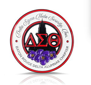 Insignia Personalizable <span class=keywords><strong>de</strong></span> la Hermandad Delta Sigma Theta, Insignia <span class=keywords><strong>de</strong></span> Metal Esmaltado para Antiguos Alumnos <span class=keywords><strong>de</strong></span> la Universidad Tampa Metropolitan - Product Image 2
