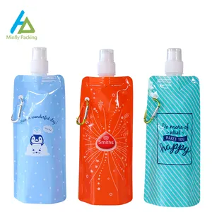 Minfly saco de vedação digital, impressão digital de plástico personalizada para enchimento de líquido 30ml 200ml 250ml, leite, shampoo, bebida