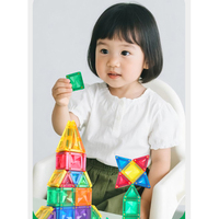 Blocs de construction de carreaux magnétiques STEM portables jouets de voyage avec mallette de rangement pour les activités en avion des tout-petits et en déplacement