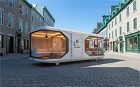 Conteneur modulaire à structure en acier de conception moderne maison capsule spatiale préfabriquée personnalisée