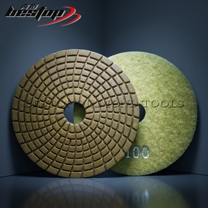 Premium Kalite Bestop 4 İnç Spiral Sarı Reçine Taş Parlatma Pedi - Product Image 2