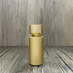 Clear Matte Blue Color Glass square Oil Pump Perfume Spray Bottle for Liquid <b>Foundation</b> with square Round Black White Gold Lid - Product Image 4