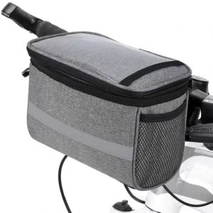 Sac de vélo isotherme pour guidon, panier de guidon, sacoche de vélo avec éléments réfléchissants - Product Image 4