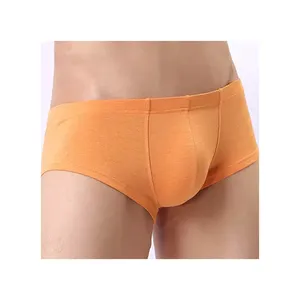 New Hot Selling Products Low MOQ Solid Colour Flat Design Smooth Touch Mid-Rise Men Trunk Boxers Men Underwear