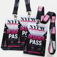Badge d'exposition VIP personnalisé Keepfly avec code QR, carte PVC imprimée pour le personnel des événements, passe backstage avec lanières personnalisées