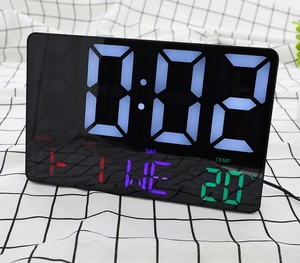 Nhà máy mới 7 multi-ngôn ngữ RC tự động kỹ thuật số đầy màu sắc hiển thị bảng tường báo động LED đồng hồ Đồng hồ horloge murale - Product Image 3