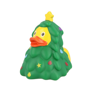 Juguete de goma amarillo personalizado a granel, sin orificios, para bañera y ducha, con sonido, para el baño, regalo de Navidad, árbol de Navidad - Product Image 3