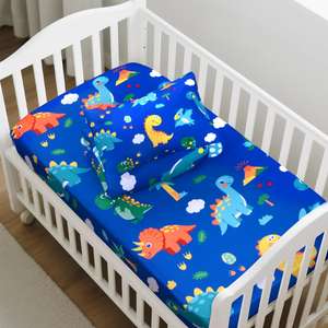 Colorful Dinosaur Baby <b>Bedding</b> Set Soft Comforter <b>Bed</b> Set Includes <b>Toddler</b> Pillowcase Crib Sheet Baby Quilt - Product Image 3