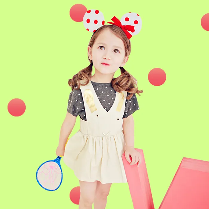 Kid Wear Korea Children's Summer Beautiful Dresses For Young Girls