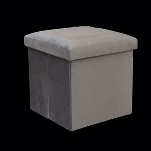 Modern <b>Stool</b> Living Room Furniture <b>Storage</b> Box Fabric Stainless Steel Bamboo Highest Quality Sample Available <b>Stools</b> Counter - Product Image 2