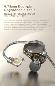 Nuevos Auriculares con Cable Desmontable <span class=keywords><strong>X4</strong></span> Pro de 3.5 mm/Tipo C, Audífonos Dinámicos de Alta Fidelidad con Bajos, Auriculares Estéreo de Monitoreo para Músicos - Product Image 6
