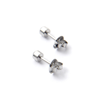 Staalkleur April Geboortesteen Dozijn Oren Piercing Oorknopjes Allergievrije Roestvrijstalen Piercing Sieraden Gebruiken In Piercer