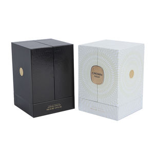 Logo personalizzato Soft Touch carta profumo nero Make up confezione regalo di lusso magnetico scatola per il profumo - Product Image 2