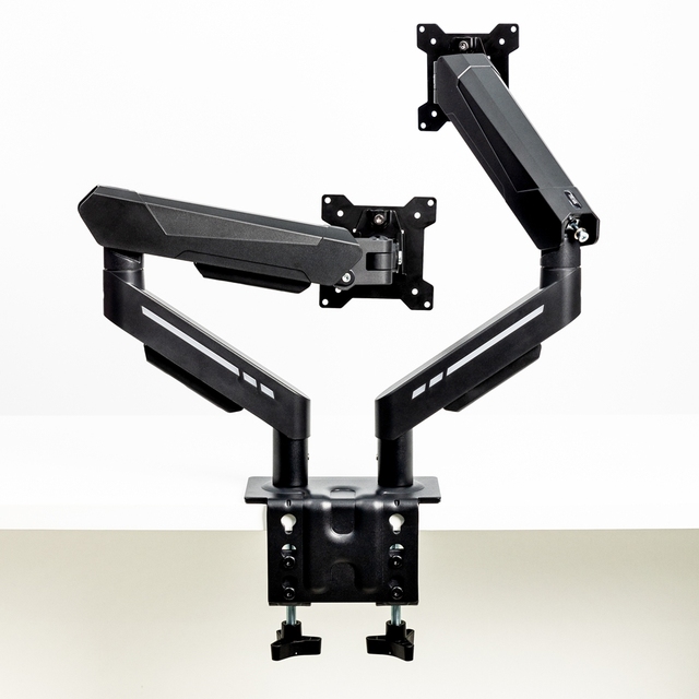 Wholesale Customized   Ergonomic Adjustable Tilt/Swivel/Rotate Weight Max 19.8 Lbs VESA 75/100mm Vertical Dual Monitor Mount