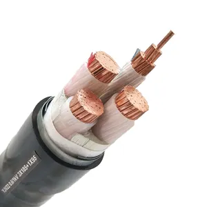 99.9 Pure Copper Aluminum Crosslinking 4 Core Electric Wire Origin ISO China Factory PVC PUR XLPE Insulated 300mm2 Power Cable