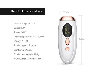 Épilateur IPL domestique avec écran en anglais, appareil portable IPL laser, épilateur permanent - Product Image 4