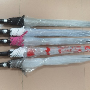 Adults' Cool Dome Umbrella Stained Glass Clear Full Body Long with Custom Cherry Blossom Design Transfer Golf Umbrella with logo - Product Image 6