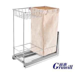Cabinet Pull Out Laundry Iron <b>Basket</b> with Handles <b>Foldable</b> Narrow Dirty Clothes Storager Bathroom & Washing Room - Product Image 4