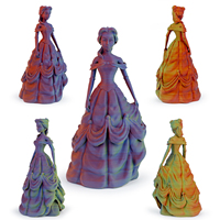 Filament d'imprimante 3D ZIRO, mat, tricolore, couleurs néon, co-extrusion, 1 kg, 1,75 mm, tiges en plastique PLA flexibles, filament d'impression 3D