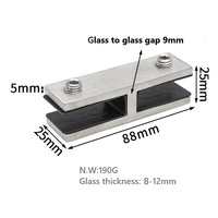 HL Style Moderne Clip de Fixation Droit Noir Mat en Acier Inoxydable 304 316 Résistant à la Rouille pour Villa, Balcon, Escalier, Hôtel