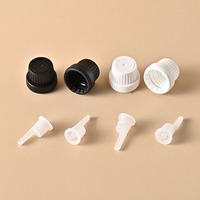 Bouteille en verre Transparent épaissie brune résistante à la lumière embout en plastique estampé à chaud compte-gouttes pour huile essentielle goutte pour les yeux