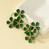 Boucles d'Oreilles Fleur Géante Tendance pour Femme Luxe Vente en Gros N231257